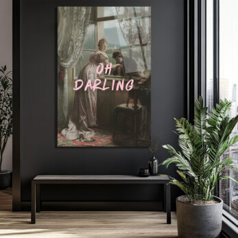 Oh Darling: Vintage Romantik Anlar Cam Tablo - Glazella Oh Darling: Vintage Romantik Anlar Cam Tablo - Glazella