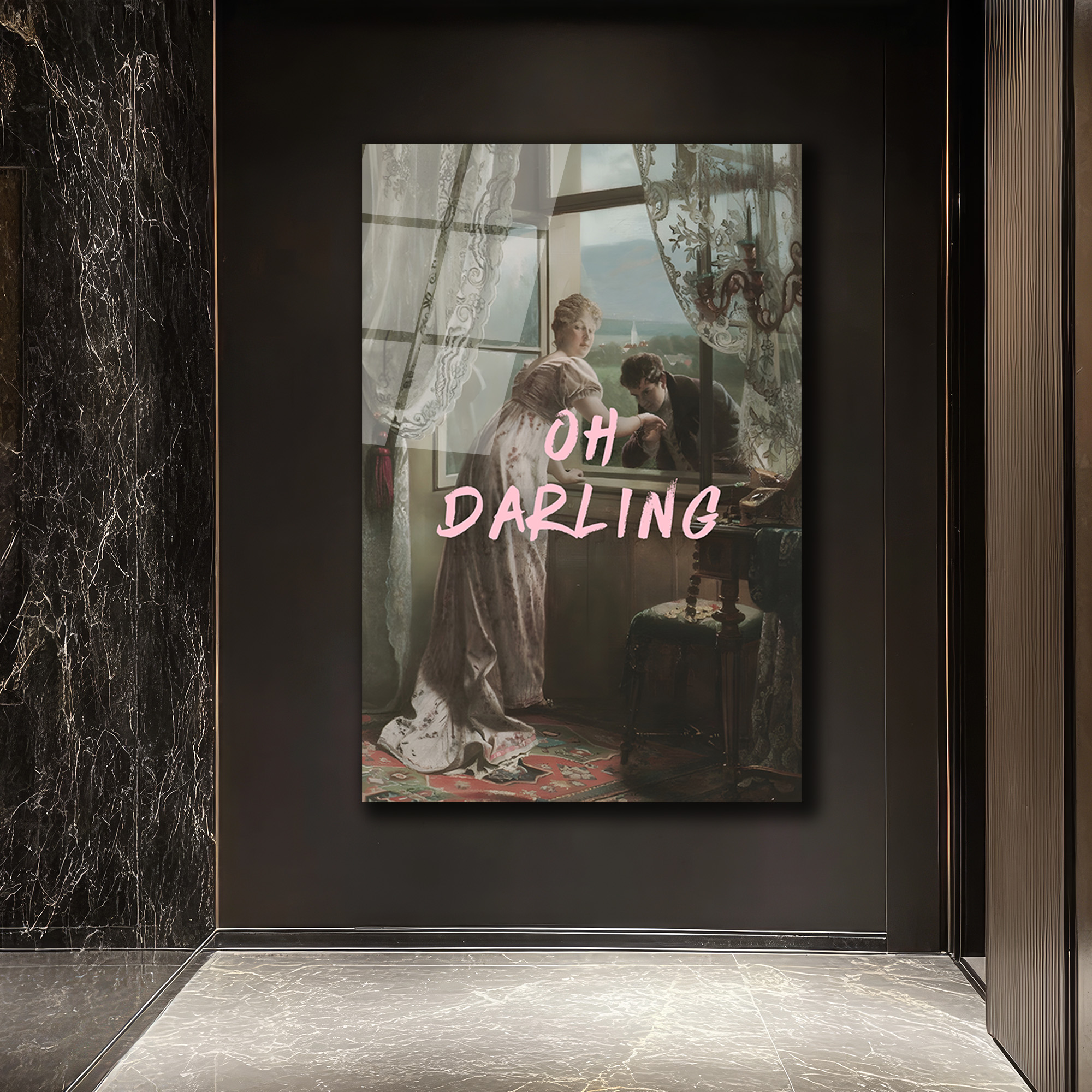 Oh Darling: Vintage Romantik Anlar Cam Tablo - Glazella Oh Darling: Vintage Romantik Anlar Cam Tablo - Glazella