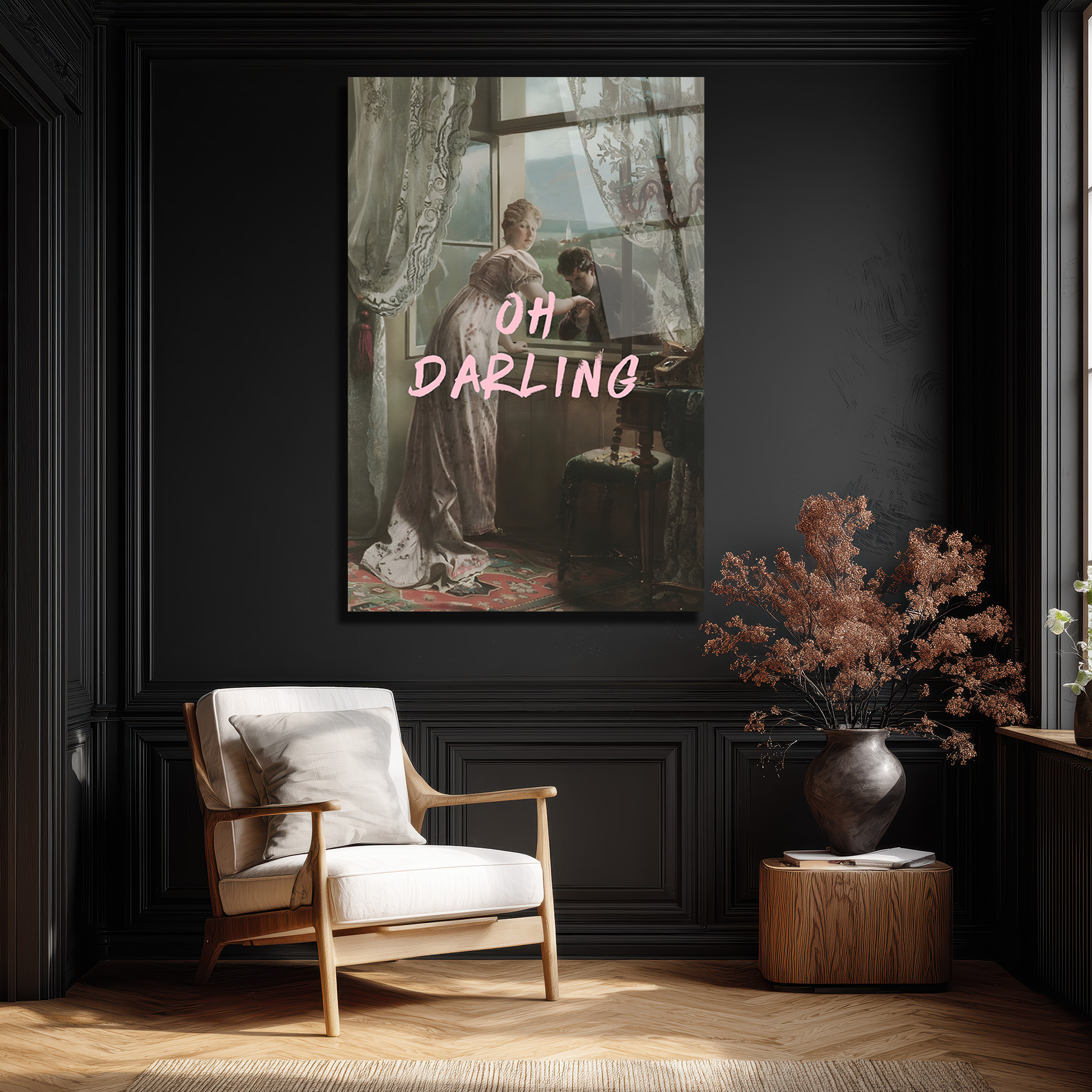 Oh Darling: Vintage Romantik Anlar Cam Tablo - Glazella Oh Darling: Vintage Romantik Anlar Cam Tablo - Glazella