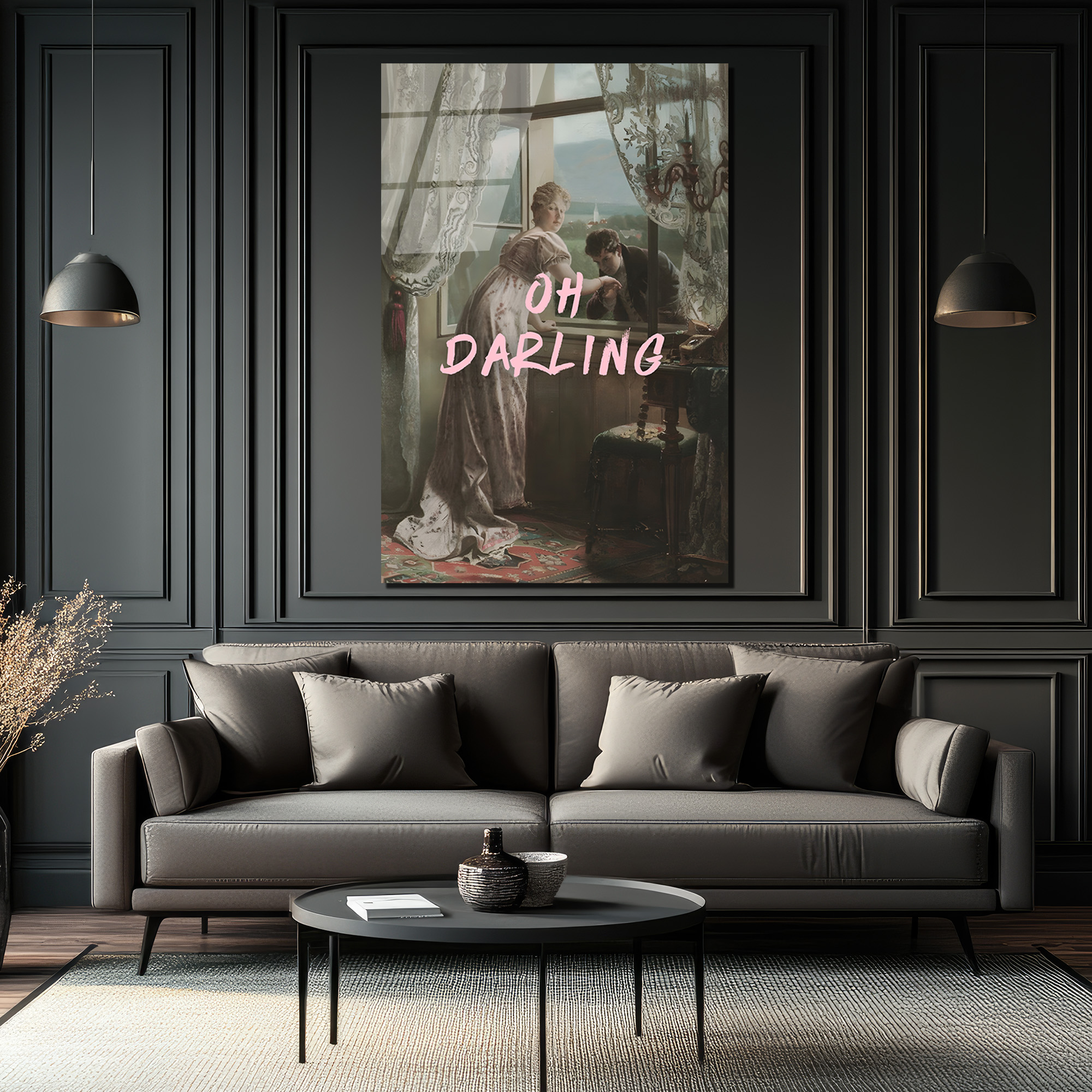 Oh Darling: Vintage Romantik Anlar Cam Tablo - Glazella Oh Darling: Vintage Romantik Anlar Cam Tablo - Glazella