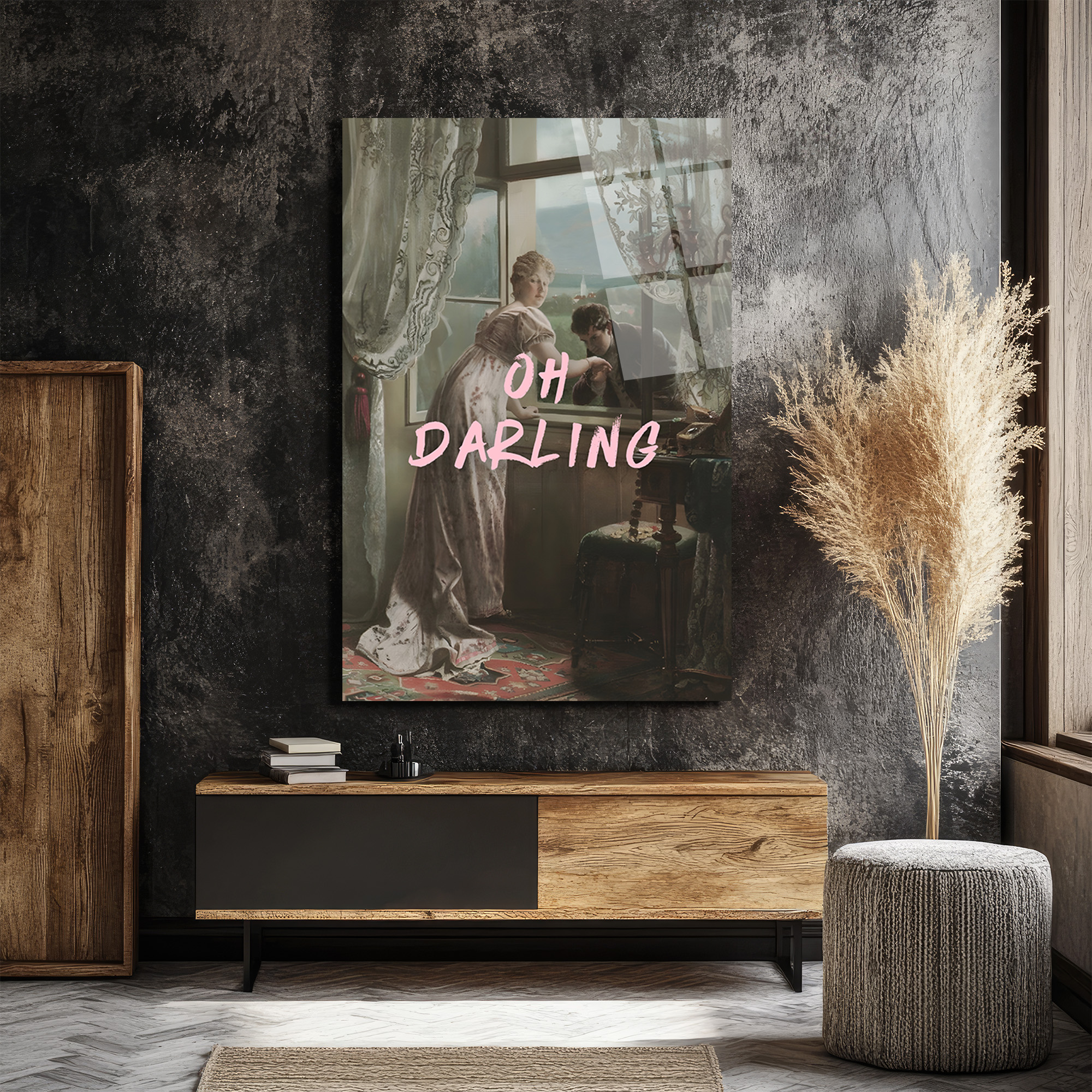 Oh Darling: Vintage Romantik Anlar Cam Tablo - Glazella Oh Darling: Vintage Romantik Anlar Cam Tablo - Glazella