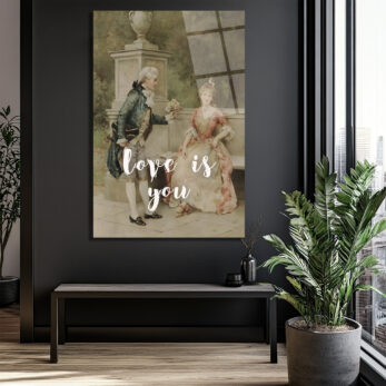 Aşk Sensin Temalı Romantik Klasik Çift Cam Tablo - Glazella Aşk Sensin Temalı Romantik Klasik Çift Cam Tablo - Glazella