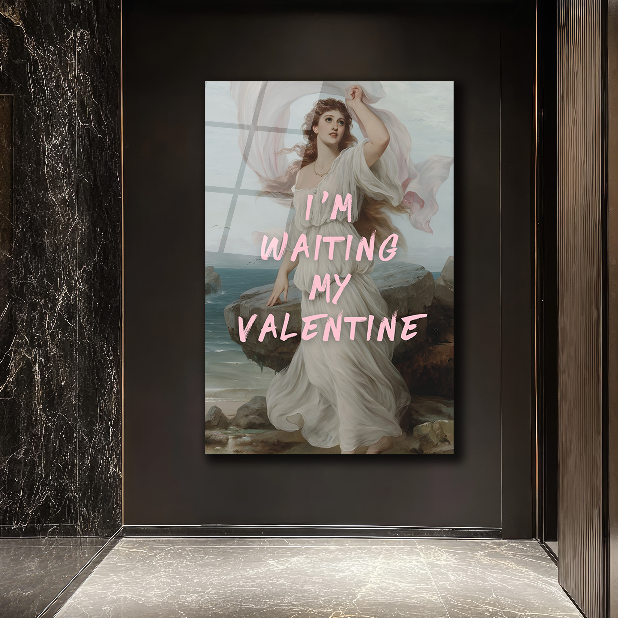 Romantik Valentine Bekleyişi Cam Tablo - Aşkın Zarafeti - Glazella Romantik Valentine Bekleyişi Cam Tablo - Aşkın Zarafeti - Glazella