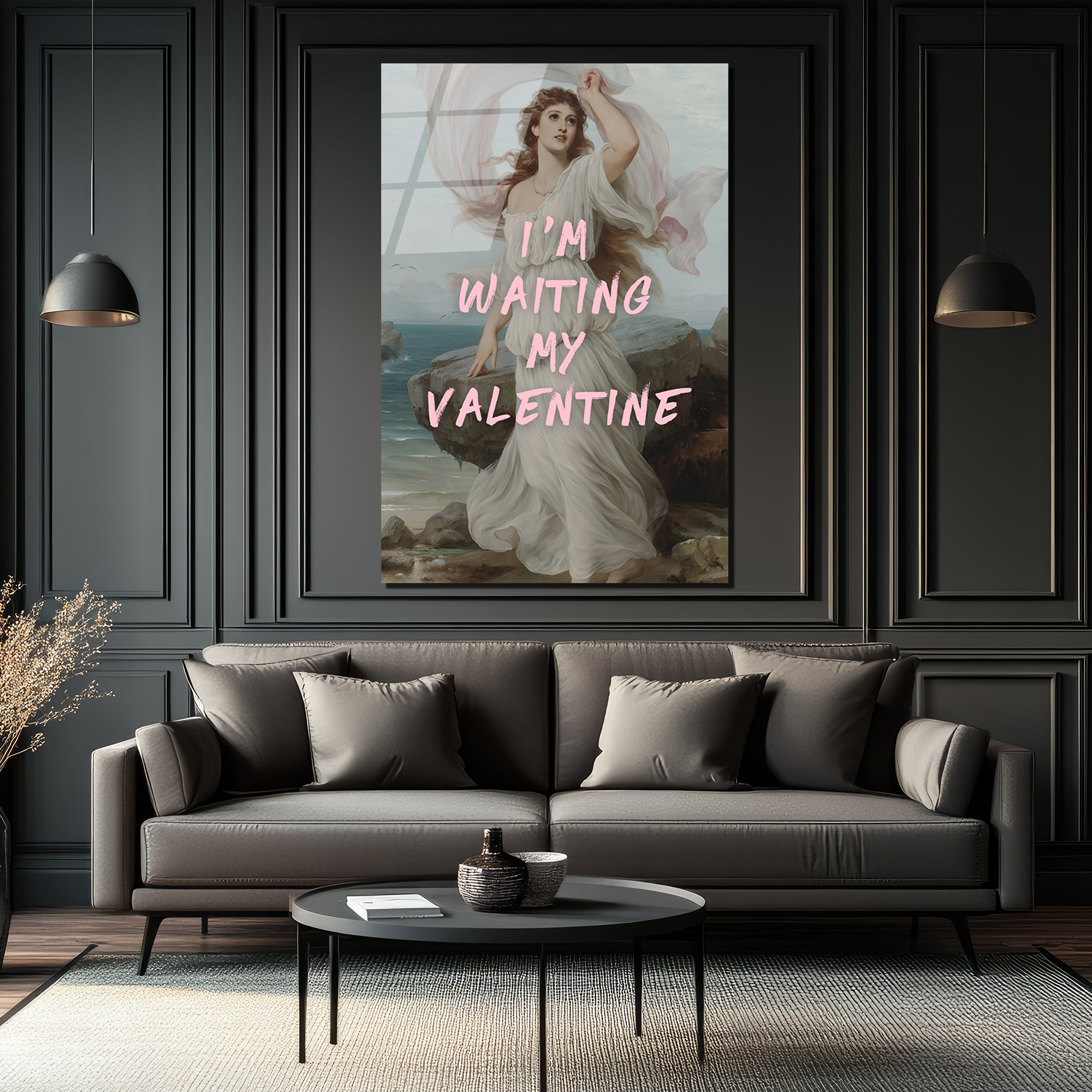 Romantik Valentine Bekleyişi Cam Tablo - Aşkın Zarafeti - Glazella Romantik Valentine Bekleyişi Cam Tablo - Aşkın Zarafeti - Glazella