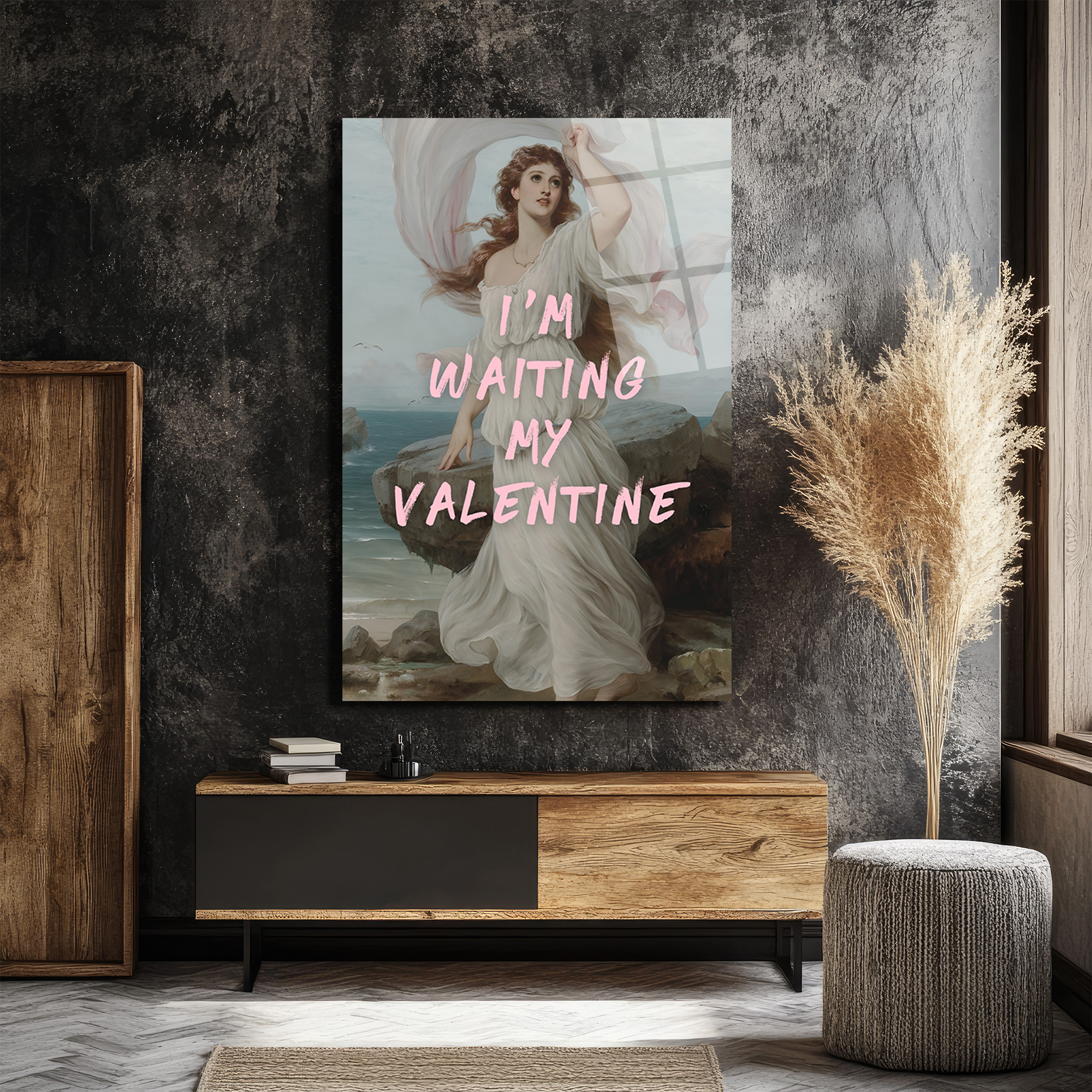 Romantik Valentine Bekleyişi Cam Tablo - Aşkın Zarafeti - Glazella Romantik Valentine Bekleyişi Cam Tablo - Aşkın Zarafeti - Glazella