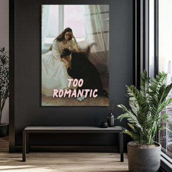 Çok Romantik Cam Tablo - Melankolik Aşkın Sanatsal Yansıması - Glazella