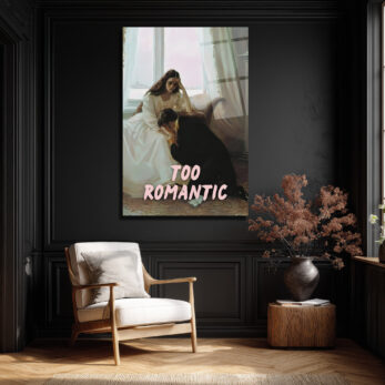 Çok Romantik Cam Tablo - Melankolik Aşkın Sanatsal Yansıması - Glazella