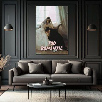 Çok Romantik Cam Tablo - Melankolik Aşkın Sanatsal Yansıması - Glazella