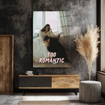 Çok Romantik Cam Tablo - Melankolik Aşkın Sanatsal Yansıması - Glazella