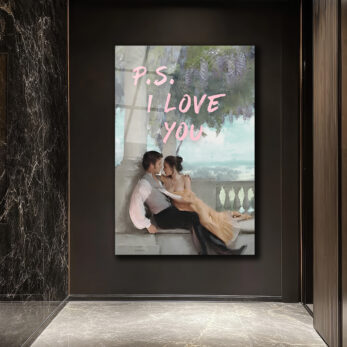 P.S. I LOVE YOU Romantik Aşk Mesajı Cam Tablo - Glazella P.S. I LOVE YOU Romantik Aşk Mesajı Cam Tablo - Glazella