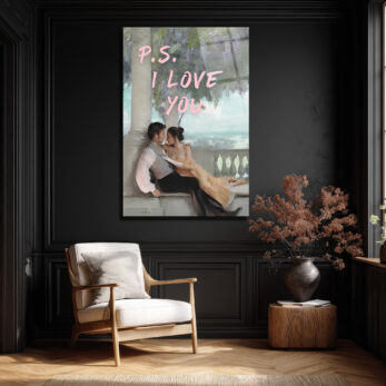 P.S. I LOVE YOU Romantik Aşk Mesajı Cam Tablo - Glazella P.S. I LOVE YOU Romantik Aşk Mesajı Cam Tablo - Glazella