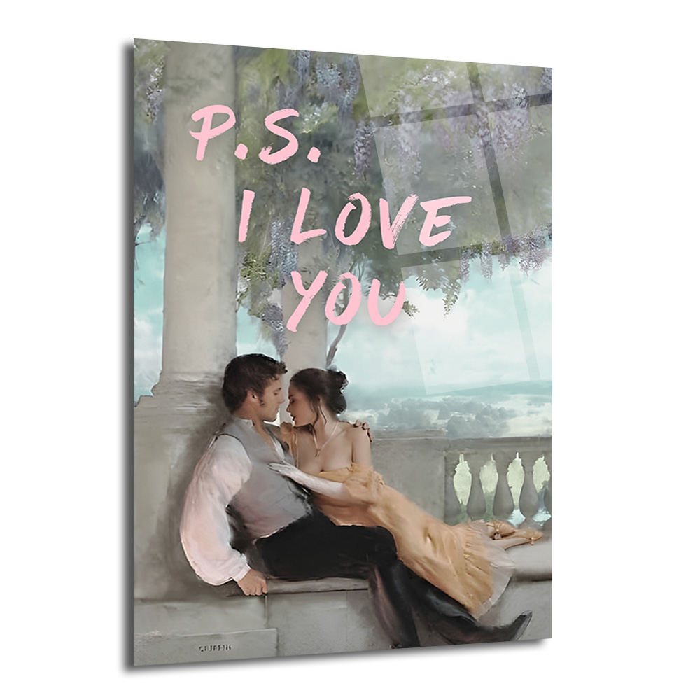 P.S. I LOVE YOU Romantik Aşk Mesajı Cam Tablo - Glazella P.S. I LOVE YOU Romantik Aşk Mesajı Cam Tablo - Glazella