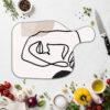 Minimalist Çizgili Sanat Desenli Temperli Cam Kesme Tahtası - Glazella Minimalist Çizgili Sanat Desenli Temperli Cam Kesme Tahtası - Glazella