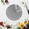 Hipnotik Spiral Desenli Yuvarlak Cam Kesme Tahtası - Glazella Hipnotik Spiral Desenli Yuvarlak Cam Kesme Tahtası - Glazella