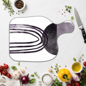Modern Sanat Temalı Yuvarlak Cam Kesme Tahtası | Şık ve Hijyenik - Glazella Modern Sanat Temalı Yuvarlak Cam Kesme Tahtası | Şık ve Hijyenik - Glazella