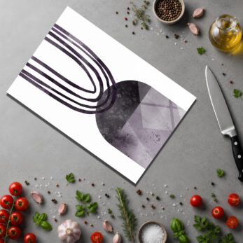 Modern Sanat Temalı Yuvarlak Cam Kesme Tahtası | Şık ve Hijyenik - Glazella Modern Sanat Temalı Yuvarlak Cam Kesme Tahtası | Şık ve Hijyenik - Glazella