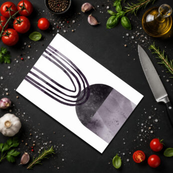 Modern Sanat Temalı Yuvarlak Cam Kesme Tahtası | Şık ve Hijyenik - Glazella Modern Sanat Temalı Yuvarlak Cam Kesme Tahtası | Şık ve Hijyenik - Glazella