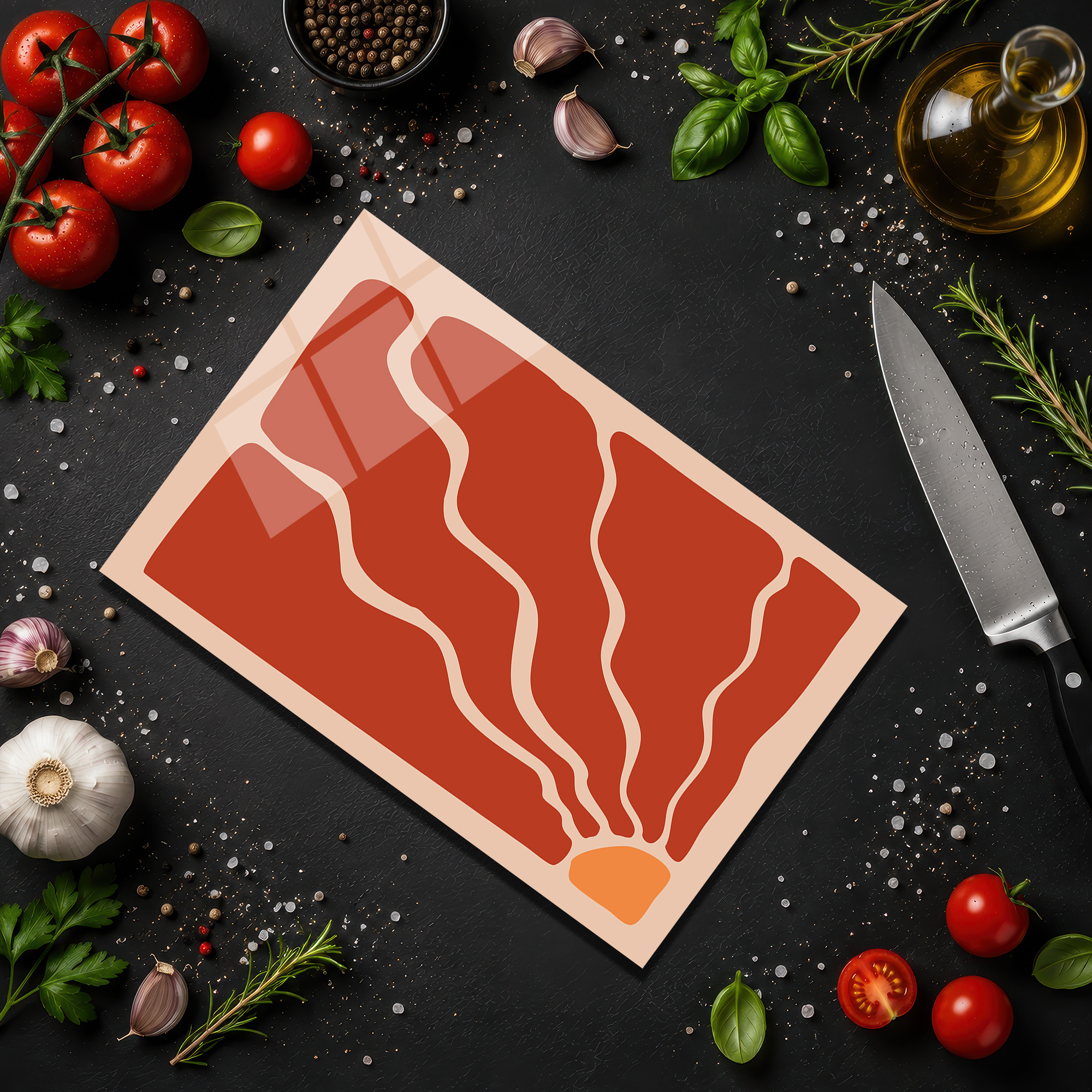Modern Dalgalı Desenli Temperli Cam Kesme Tahtası - Çok Amaçlı Mutfak Şıklığı - Glazella Modern Dalgalı Desenli Temperli Cam Kesme Tahtası - Çok Amaçlı Mutfak Şıklığı - Glazella